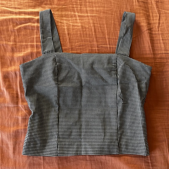 black and white houndstooth tank top - Picture 3 of 7